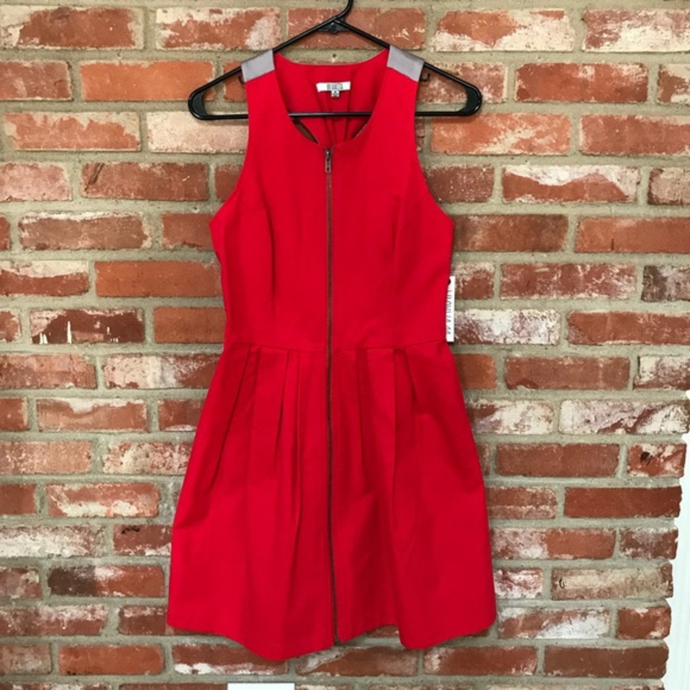 B.B. Dakota cotton and silk twist back dress